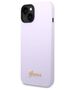 Original Case IPHONE 14 Guess Hard Case Silicone Vintage Gold Logo purple 3666339064969