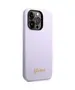 Original Case IPHONE 14 PRO MAX Guess Hard Case Silicone Vintage Gold Logo purple 3666339064990