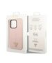 Case IPHONE 14 PRO MAX Guess Hardcase Silicone Triangle pink 3666339065959