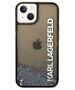 Original Case IPHONE 14 Karl Lagerfeld Hardcase Liquid Glitter Elong black 3666339091545