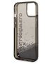 Original Case IPHONE 14 Karl Lagerfeld Hardcase Liquid Glitter Elong black 3666339091545