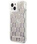 Original Case IPHONE 14 Karl Lagerfeld Hardcase Liquid Glitter Monogram silver 3666339076276