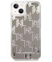 Original Case IPHONE 14 Karl Lagerfeld Hardcase Liquid Glitter Monogram silver 3666339076276