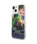 Case IPHONE 14 PLUS Guess Hardcase Flower Liquid Glitter blue 3666339066093