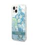 Case IPHONE 14 PLUS Guess Hardcase Flower Liquid Glitter green 3666339088439