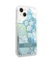 Case IPHONE 14 PLUS Guess Hardcase Flower Liquid Glitter green 3666339088439