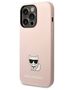 Original Case IPHONE 14 PRO Karl Lagerfeld Hardcase Silicone Choupette Body light pink 3666339076658