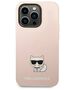 Original Case IPHONE 14 PRO Karl Lagerfeld Hardcase Silicone Choupette Body light pink 3666339076658