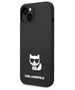 Original Case IPHONE 14 Karl Lagerfeld Hardcase Silicone Choupette Body black 3666339076559