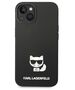 Original Case IPHONE 14 Karl Lagerfeld Hardcase Silicone Choupette Body black 3666339076559