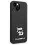 Original Case IPHONE 14 Karl Lagerfeld Hardcase Silicone Choupette Body black 3666339076559