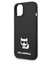 Original Case IPHONE 14 Karl Lagerfeld Hardcase Silicone Choupette Body black 3666339076559