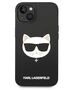 Original Case IPHONE 14 PLUS Karl Lagerfeld Hardcase Silicone Choupette Head Magsafe black 3666339077921