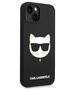 Original Case IPHONE 14 PLUS Karl Lagerfeld Hardcase Silicone Choupette Head Magsafe black 3666339077921