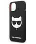 Original Case IPHONE 14 PLUS Karl Lagerfeld Hardcase Silicone Choupette Head Magsafe black 3666339077921