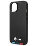 Original Case IPHONE 14 PLUS BMW Leather Stamp Tricolor (BMHCP14M22PTDK) black 3666339066819