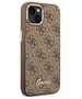 Original Case IPHONE 14 PLUS Guess Hard Case 4G Vintage Gold Logo (GUHCP14MHG4SHW) brown 3666339065256