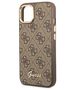 Original Case IPHONE 14 PLUS Guess Hard Case 4G Vintage Gold Logo (GUHCP14MHG4SHW) brown 3666339065256