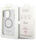 Original Case IPHONE 14 PRO Guess Hard Case Metal Outline Magsafe (GUHMP14LHTRMS) silver 3666339069841