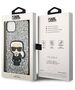 Original Case IPHONE 14 Karl Lagerfeld Hardcase Glitter Flakes Ikonik (KLHCP14SGFKPG) silver 3666339077396