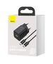 Baseus Super Si Quick Charger 1C 25W with USB-C cable for USB-C 1m (black) 6953156206021