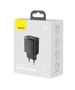 Baseus Compact Quick Charger, USB, USB-C, 20W (black) 6953156207233