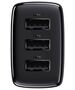 Baseus Compact Quick Charger, 3x USB, 17W (Black) 6932172606961