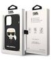 Original Case IPHONE 14 PRO MAX Karl Lagerfeld Hardcase Silicone Karl`s Head (KLHCP14XSLKHBK) black 3666339085438