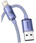 Baseus Crystal Shine cable USB to Lightning, 2.4A, 2m (purple) 6932172602734