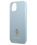 Original Case IPHONE 13 Guess Hardcase Saffiano 4G Small Metal Logo (GUHCP13MPS4MB) blue 3666339048013