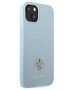 Original Case IPHONE 13 MINI Guess Hardcase Saffiano 4G Small Metal Logo (GUHCP13SPS4MB) blue 3666339048006