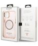 Original Case IPHONE 13 Guess Hard Case Gold Outline Translucent MagSafe (GUHMP13MHTCMP) pink 3666339057107