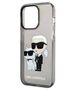 Original Case IPHONE 14 PRO Karl Lagerfeld Hardcase IML GLIT NFT Karl&Choupette (KLHCP14LHNKCTGK) black 3666339087227