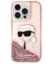 Original Case IPHONE 14 PRO Karl Lagerfeld Hardcase Glitter NFT Karl Head (KLHCP14LLNKHCP) pink 3666339086909