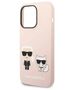 Original Case IPHONE 14 PRO MAX Karl Lagerfeld Hardcase Silicone Karl & Choupette Magsafe (KLHMP14XSSKCI) light pink 3666339078140