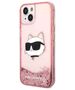 Original Case IPHONE 14 PLUS Karl Lagerfeld Hardcase Glitter Choupette Head (KLHCP14MLNCHCP) pink 3666339086978