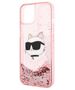 Original Case IPHONE 14 PLUS Karl Lagerfeld Hardcase Glitter Choupette Head (KLHCP14MLNCHCP) pink 3666339086978