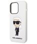 Original Case IPHONE 14 PRO MAX Karl Lagerfeld Hardcase Silicone Ikonik (KLHCP14XSNIKBCH) white 3666339086633