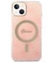 Original Case IPHONE 14 PLUS Guess Hardcase 4G Print MagSafe + Wireless Charger (GUBPP13LH4EACSW) pink 3666339103057