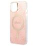 Original Case IPHONE 14 PLUS Guess Hardcase 4G Print MagSafe + Wireless Charger (GUBPP13LH4EACSW) pink 3666339103057