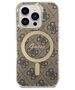 Original Case IPHONE 14 PRO MAX Guess Hardcase 4G Print MagSafe + Wireless Charger (GUBPP14LH4EACSK) brown 3666339102920