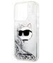 Original Case IPHONE 14 PRO Karl Lagerfeld Hardcase Glitter Choupette Head (KLHCP14LLNCHCS) silver 3666339086947