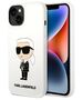 Original Case IPHONE 14 Karl Lagerfeld Hardcase Silicone Ikonik (KLHCP14SSNIKBCH) white 3666339086602