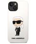 Original Case IPHONE 14 Karl Lagerfeld Hardcase Silicone Ikonik (KLHCP14SSNIKBCH) white 3666339086602