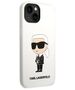 Original Case IPHONE 14 Karl Lagerfeld Hardcase Silicone Ikonik (KLHCP14SSNIKBCH) white 3666339086602