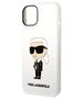 Original Case IPHONE 14 Karl Lagerfeld Hardcase Silicone Ikonik (KLHCP14SSNIKBCH) white 3666339086602