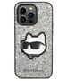 Original Case IPHONE 14 PRO MAX Karl Lagerfeld Hardcase Glitter Choupette Patch (KLHCP14XG2CPS) silver 3666339099466