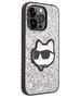 Original Case IPHONE 14 PRO MAX Karl Lagerfeld Hardcase Glitter Choupette Patch (KLHCP14XG2CPS) silver 3666339099466