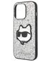 Original Case IPHONE 14 PRO MAX Karl Lagerfeld Hardcase Glitter Choupette Patch (KLHCP14XG2CPS) silver 3666339099466