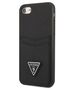 Original Case IPHONE SE 2022 / SE 2020 / 7 / 8 Guess Hardcase Saffiano Triangle Logo Cardslot black 3666339050177